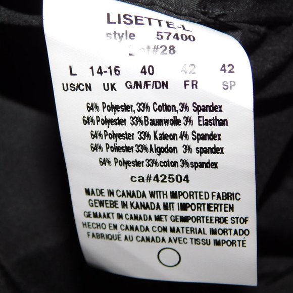 LISETTE L Montreal Womens L White Black pattern Fashion Blazer Vest - Picture 3 of 11